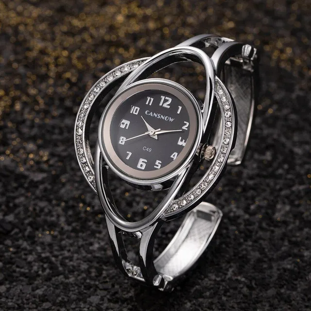 Women's Modern Luxury Dressing Watch with Stone Decorating