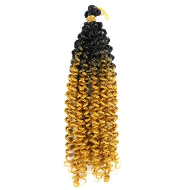 Colored curly strands for hair extensions