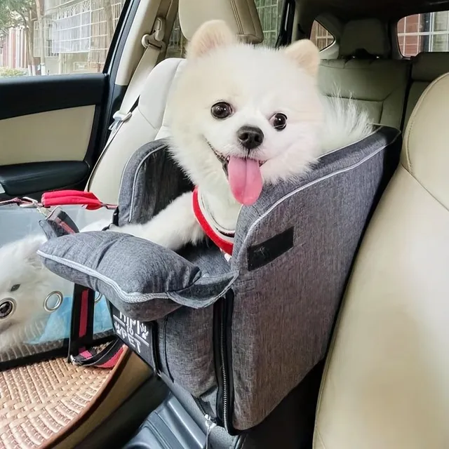 Comfortable car seat for pets with mounting on the back - Safe and comfortable travel for your dog or cat