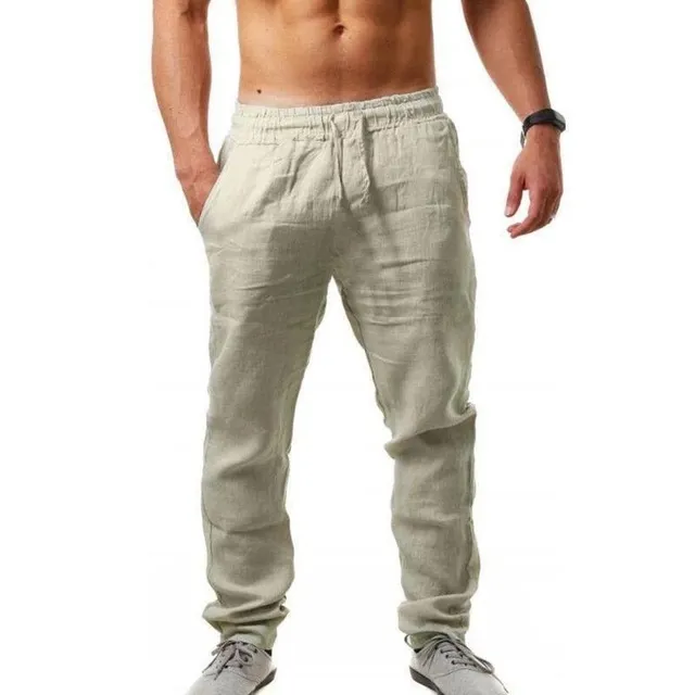Monochrome summer pants for men