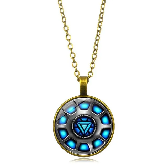 Stylish necklace with pendant Tony Stark - Ironman heart reactor