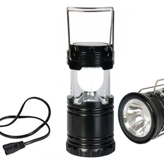 LURECOM Charging, solar sliding camping lamp with USB port