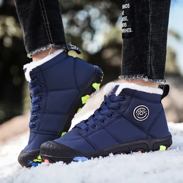 bambini stivali da neve invernali per ragazzi tessuto impermeabile moda bambini scarpe da ginnastica bambini stivali caldi all'aperto