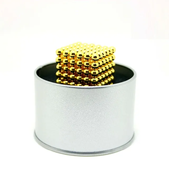 Antistress magnetic balls Neocube - toy for adults d3-golden-beads