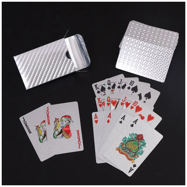 Wodoodporne złote plastikowe karty do pokera