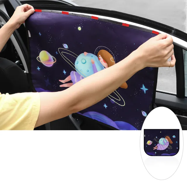 Beautiful sun visor for a car with children's motifs