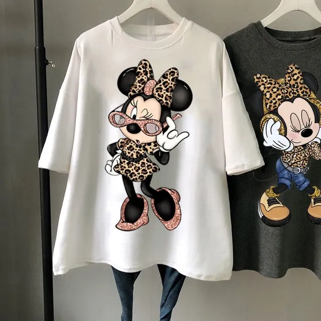 Dámské tričko se krátkým rukávem a roztomilým potiskem Minnie