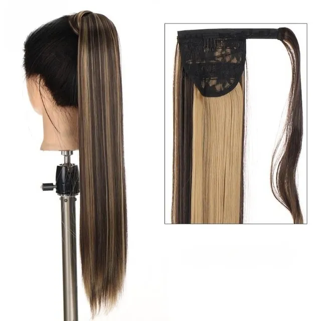 Women's long synthetic hair extensions for thickening hair