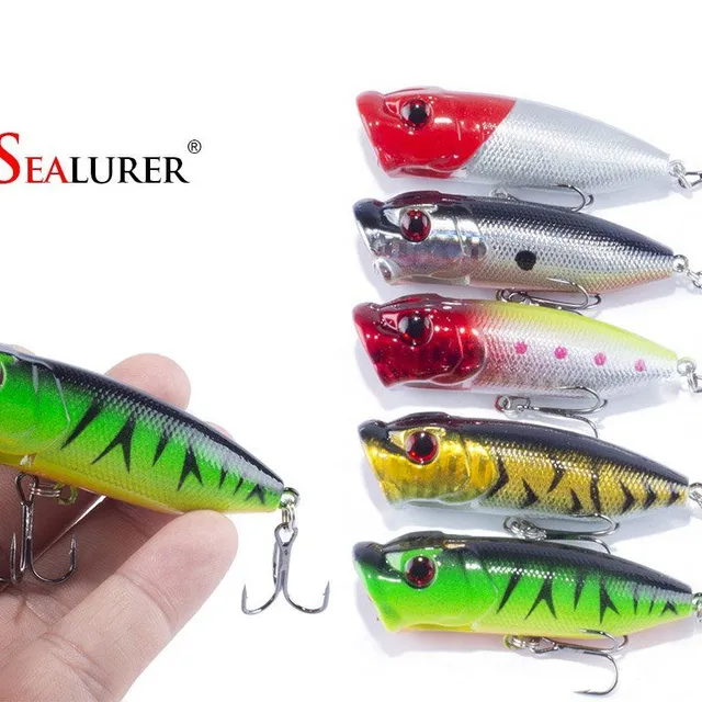 Fishing bait - 5 different colored pieces of Wobler