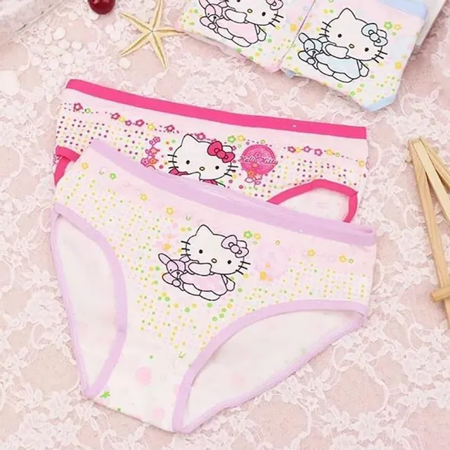 Dievčenské spodné prádlo Minnie Mouse, Hello Kitty | 4 ks