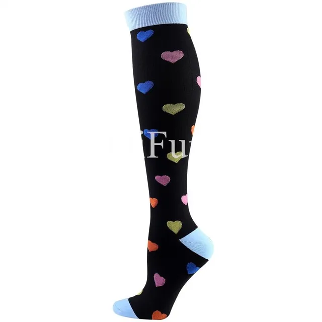 Compression high socks with different colours