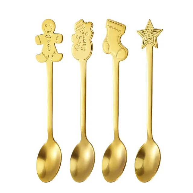 Beautiful modern Christmas teaspoons - different kinds