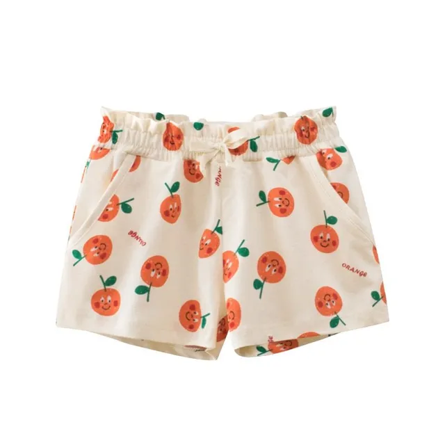 Children's classic sports summer elastic shorts with fruit printing