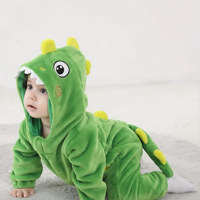 Cute Dino-Hero: Long Sleeve With Hood and Dinosaur Motive For Squirts