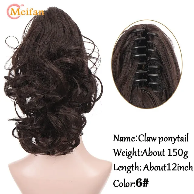 Rövid Wavy Claw Conytail Clip A haj kiterjesztései Fekete Barna Pony Tail Clip In Hair Tail Natural Fake Hair Extensions