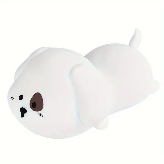 Silicone touch night light in the shape of cute puppy