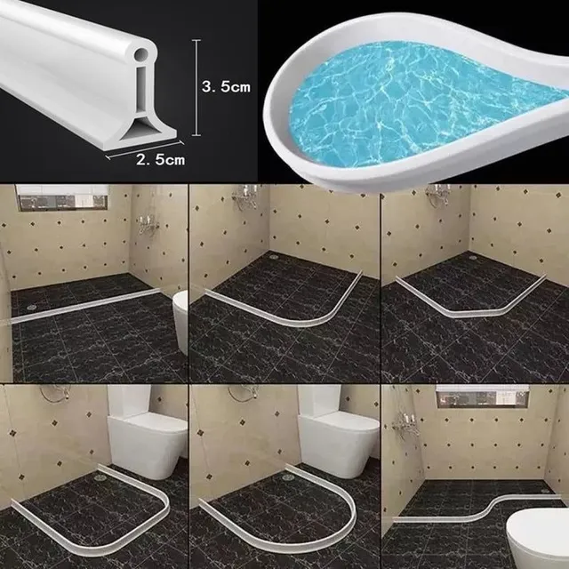 Silicone bath barrier against water - more variants