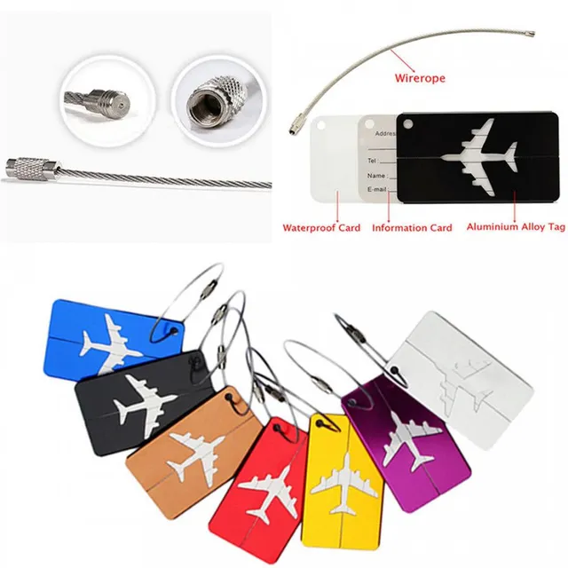 Name badges for suitcase Airplane - 7 colours