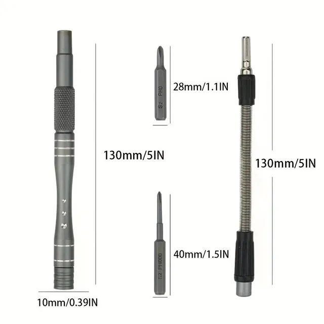 Premium kit 11 in 1 mini screwdriver with magnetic attachment and flexible tip