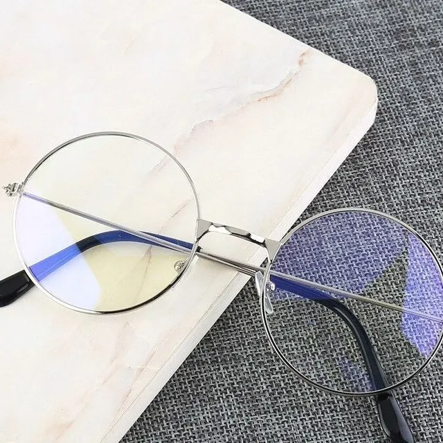 Women's Modern Round Glasses against Blue Light