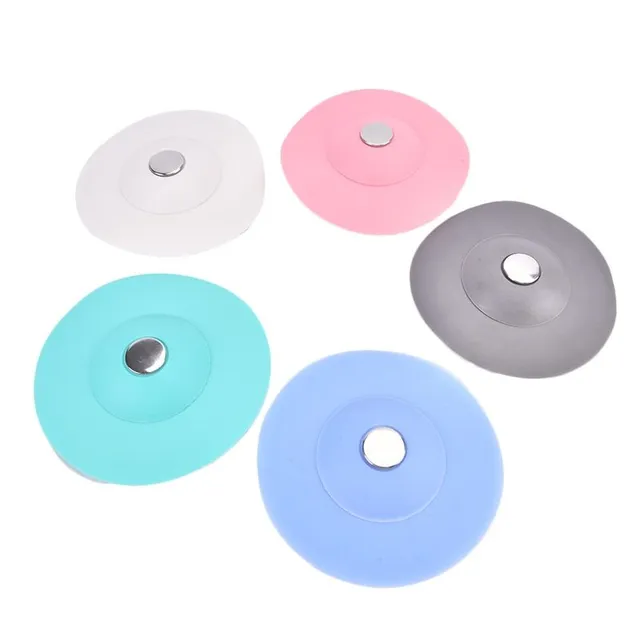 Silicone sink stopper with sieve
