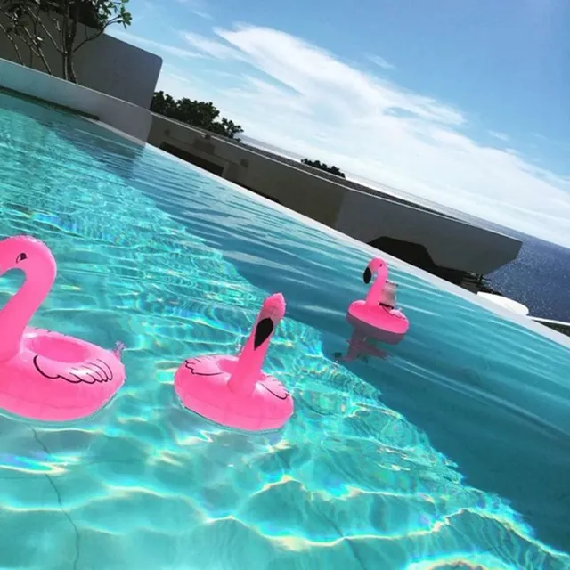 Stylish floating flamingo drink holder