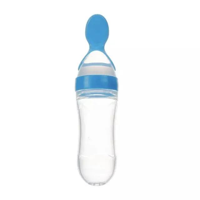 Detská fľaša s lyžičkou na kŕmenie