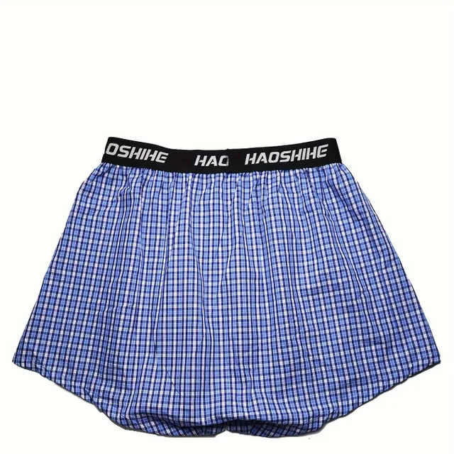 Men's plaid boxers (3 pcs) - random colours, breathable and comfortable for everyday wear