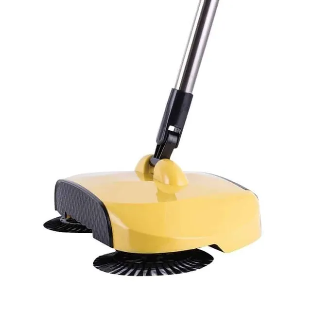 Stainless steel hand-held rotary broom