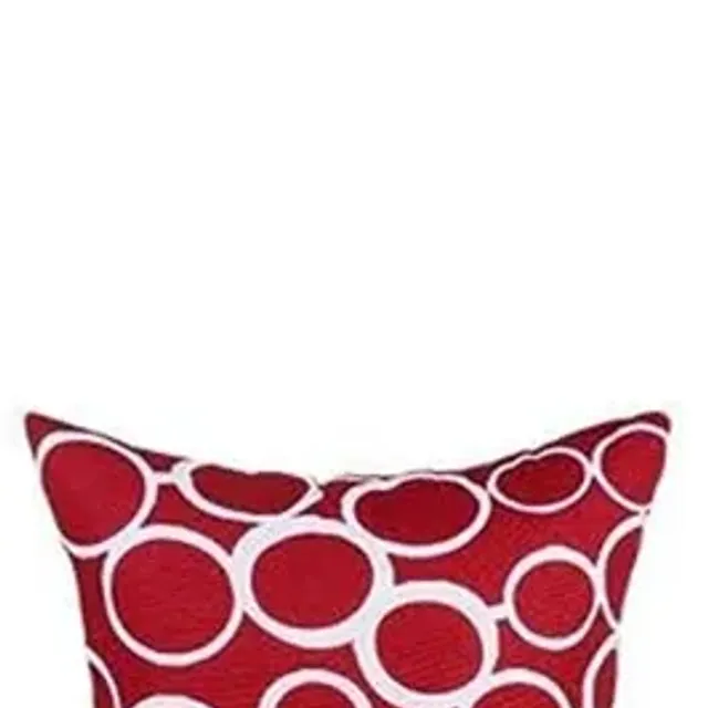 Autumn linen square pillowcase in wine red color for sofa decoration