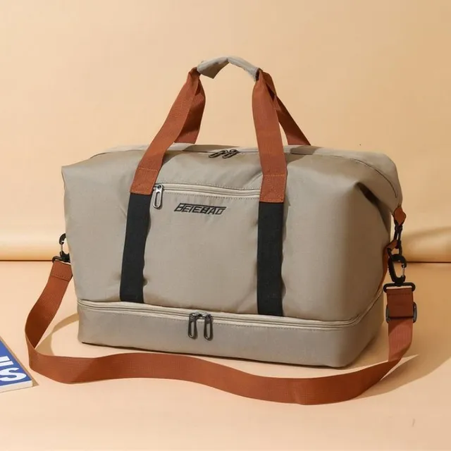 Male travel bag, shoe compartment, dry and wet compartment, large capacity, crossbody bag