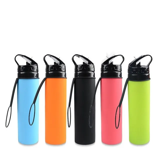 Folding sports bottle