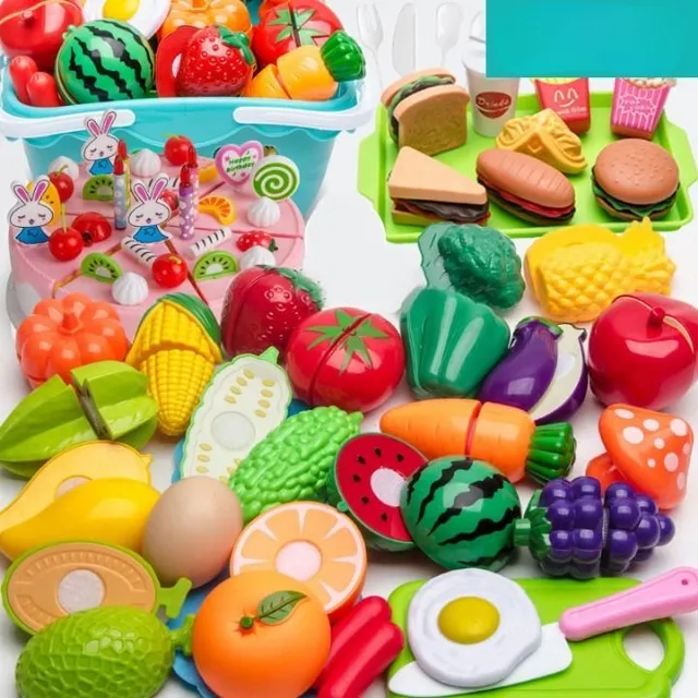 Műanyag ételkészlet gyerekeknek játék élelmiszer játék
