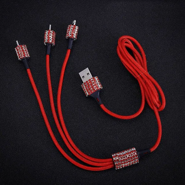 Zdobený USB kabel pro různá zařízení - více barev