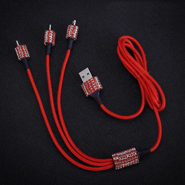 Decorated USB cable for different devices - multiple colours