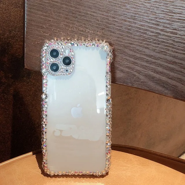 Luxury rhinestone decorated cover for Iphone