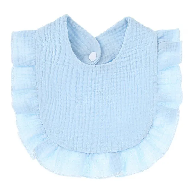 Baby cotton bib with ruffles