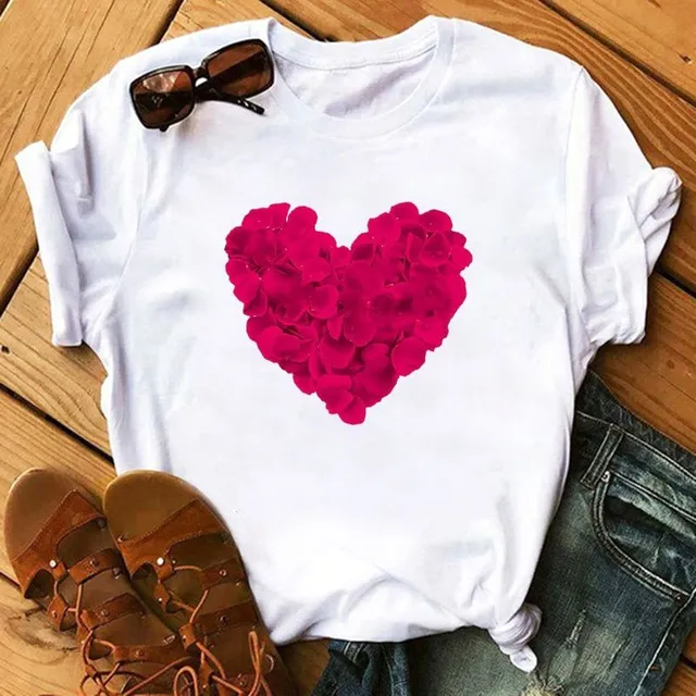 Tricou elegant pentru femei Hearts