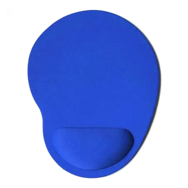 Practical mouse pad with soft cushion against carpal tunnel - several colors