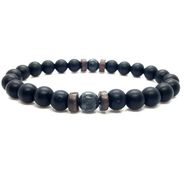 Men's fashion bracelet made of lava stones Allen 5
