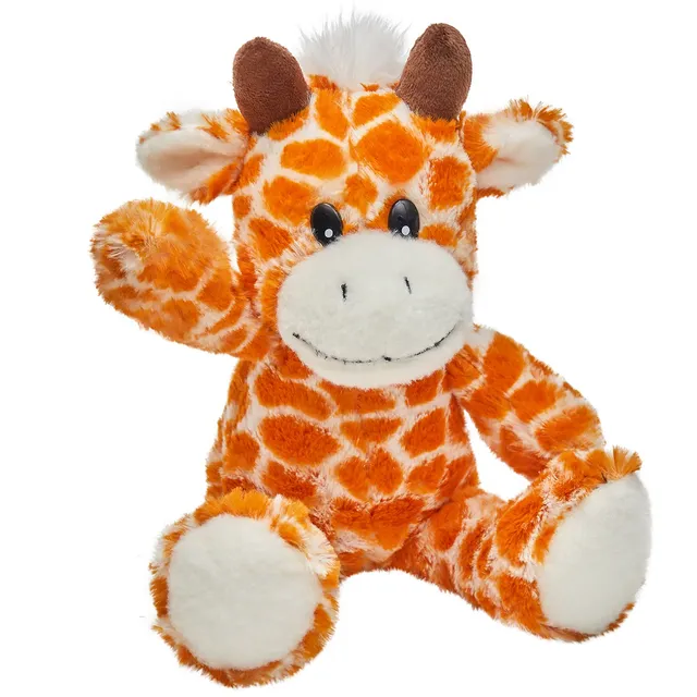 Recording toy orange cow for children - 34 cm