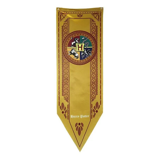 Decorative wall flag with the popular motif of the Harry Potter series