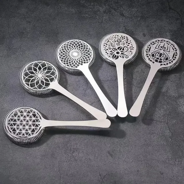 Luxurious stainless steel cocktail sieve - several motif variants