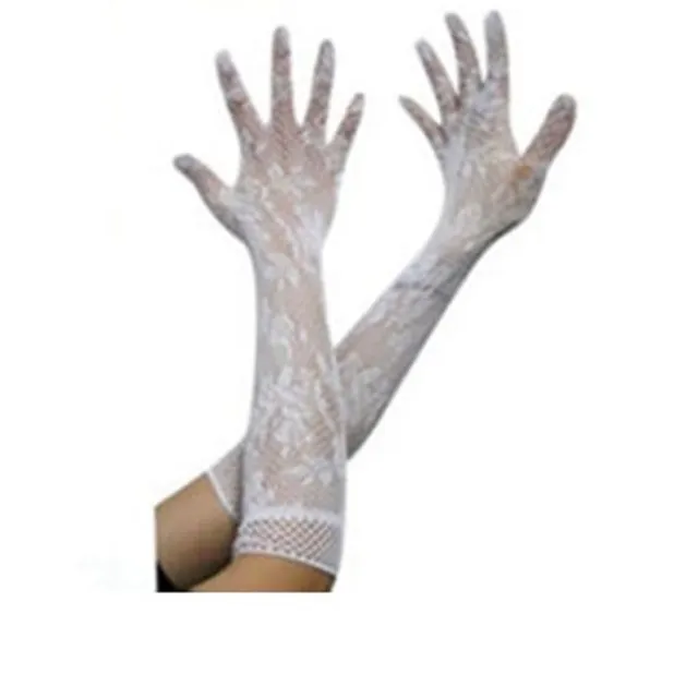 Długie rękawiczki siatkowe dla kobiet