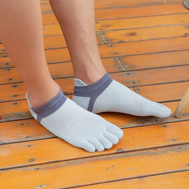 Unisex ankle toe socks - two-tone