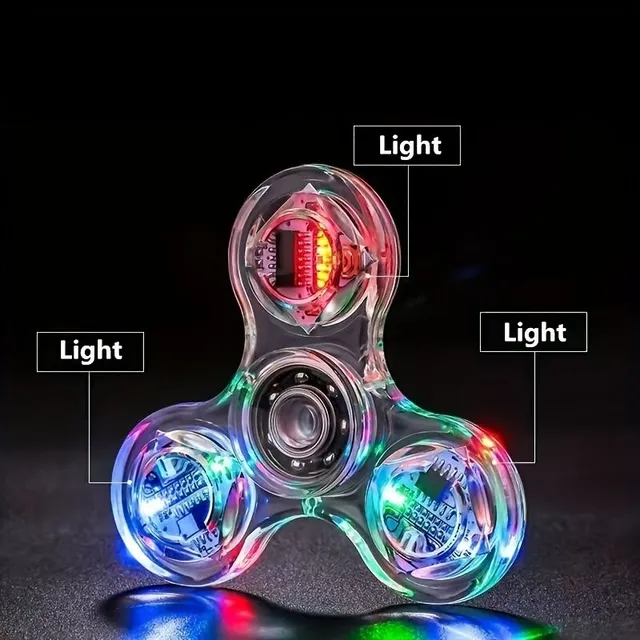 Colored LED Fidget Spinner - Star of peace for small champions