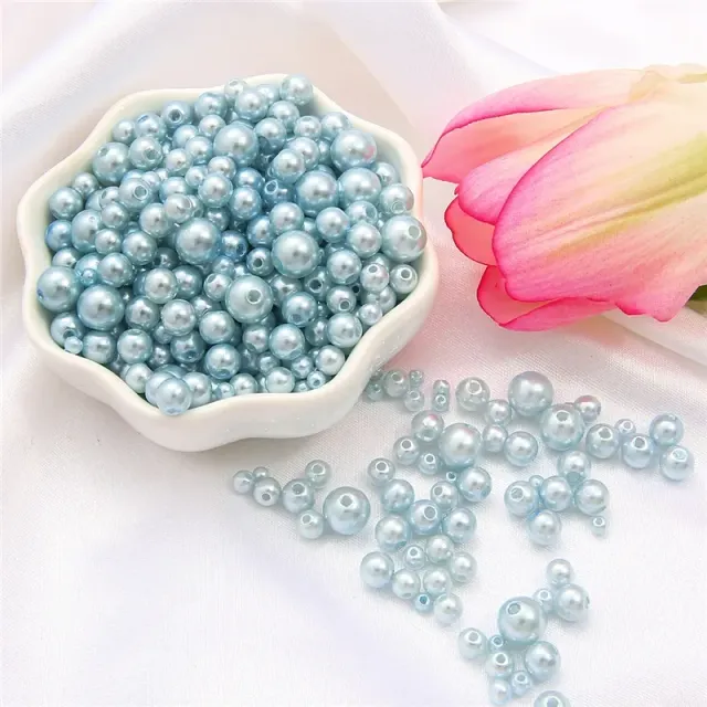150ks/Packaging Mix Size 3/4/5/6/8mm Beads with Hole Colorful Perly Okrúhle akrylové imitácie Pearl DIY Pre šperky a ručné práce