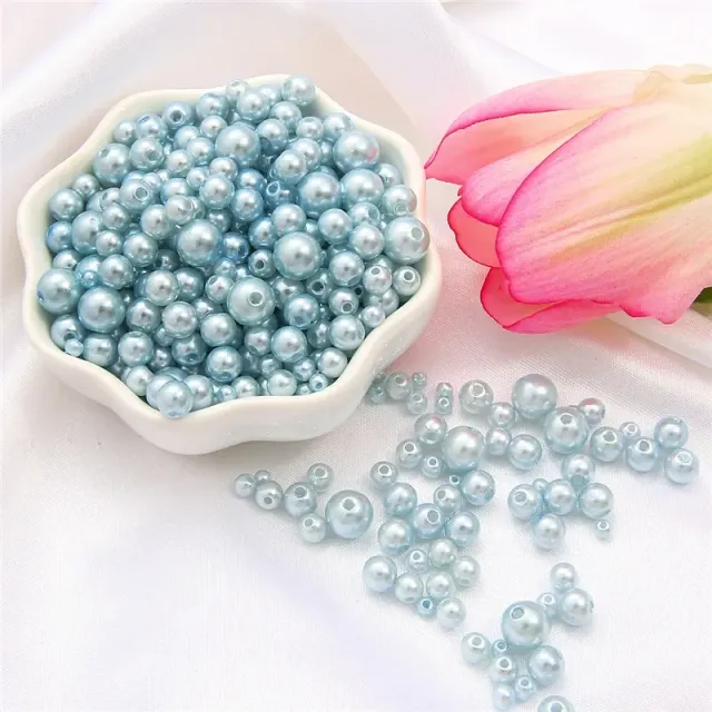 150pcs/Packaging Mix Sizes 3/4/5/6/8mm Beads With Hole Colorful Pearls Round acrylic Imitation Pearl DIY For Jewelry &amp; Handmade Work