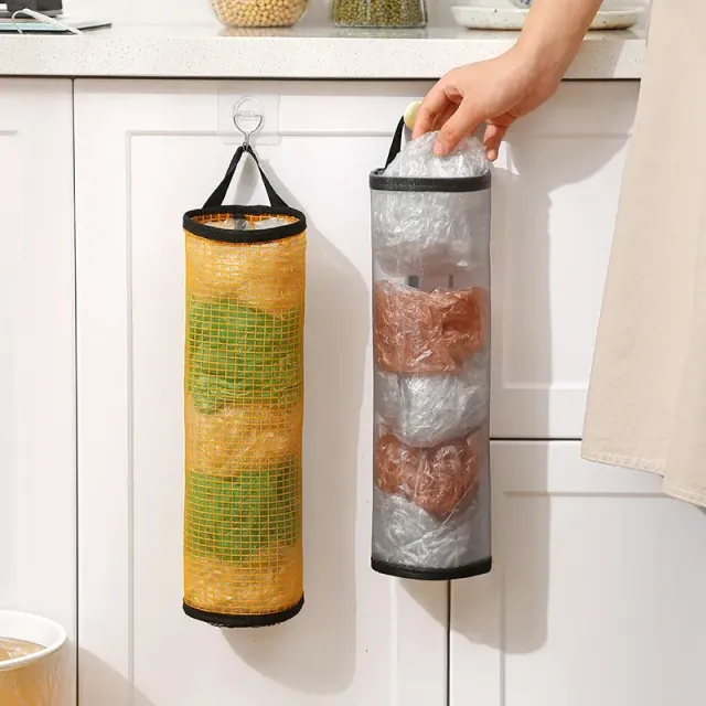 Practical helper without drilling - hanging garbage basket with storage space, more colors