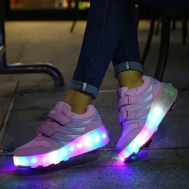 Gyerek LED Roller Sneakers 2in1